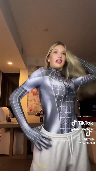 Breckie Hill in Nike Pros: A Spiderman Tribute