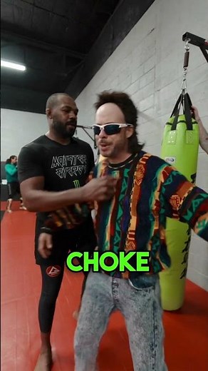 CHOKED OUT BY JON JONES. PSH YEAH RIGHT