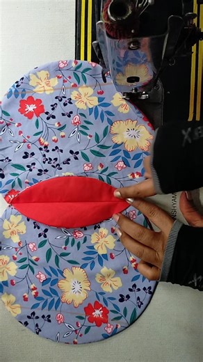 Sew a Cute Bag from Two Circles Simple, Stylish#diy#diybag#simplebag#shorts#youtubeshorts#viral