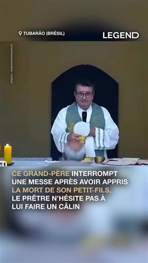 LEGEND on Instagram: "Quand l’un de ses bénévoles s’est approché de l’autel, le père Carlos Henrique n’a pas hésité à interrompre sa messe pour l’enlacer. C’est au moment de la communion, dans une église brésilienne le 18 janvier dernier, que le grand-père a appris le décès de son petit-fils de 20 ans. Le prêtre a ensuite expliqué qu’il connaissait l’homme depuis une dizaine d’années : « Il était désespéré, il cherchait de l’aide. Je ne sais pas comment ils lui ont annoncé la nouvelle, je sais s