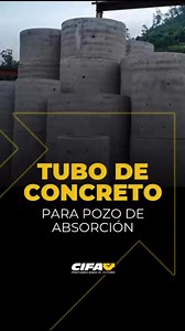 El tubo de concreto CIFA se utiliza para la conformación de pozos de absorción en proyectos residenciales, industriales, comerciales, entre otros. Pregunta por disponibilidad y precios enviando un mensaje de Whatsapp al 5482-4081 | Prefabricados CIFA