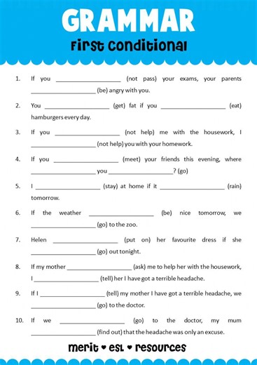 First Conditional - Complete the sentences worksheet