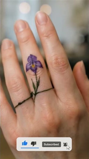 Realistic Flower Ring Tattoo Reveal 🌸 Tiny Details Make This Wipe Worth It