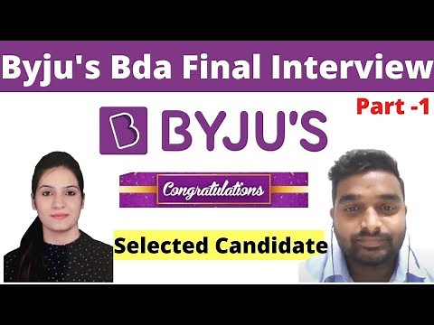 Byju's Bda Final Interview #26 | Selected Candidate Ajit | Part -1