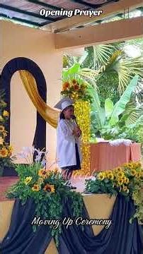 Moving up ceremony, opening prayer. Napakagaling naman #movingup #kindergarten