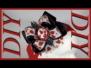 How To Make Hair Bows DIY #24 / Boutique Ladybug Hair Bow