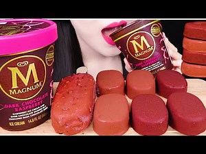 ASMR CHOCOLATE ICE CREAM *MAGNUM ICE CREAM 매그넘 초콜릿 아이스크림 먹방 (EATING SOUNDS) NO TALKING MUKBANG