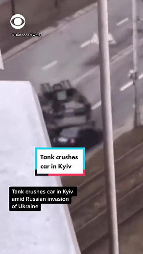 Miraculous Escape: Man Survives Tank Crushing His Car in Kyiv