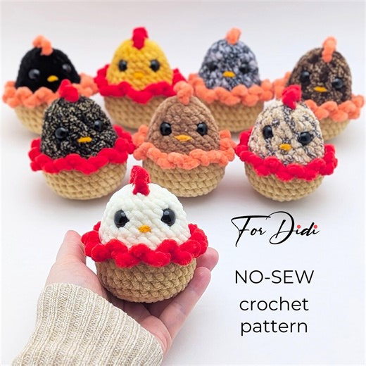 Mini Chicken Crochet Pattern – No-sew Amigurumi Plush Toy PDF - Etsy