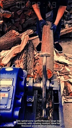 Inovation tool for fast outdoor wood splitting using spiral cone