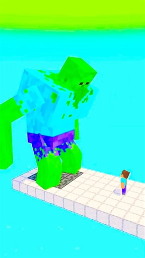 Herobrine vs Mutant Zombie - Giant Rush - Minecraft Animation 😳😱.. #shorts #minecraft