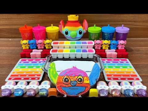 Slime Mixing Rainbow Glossy Slime Swirls — Oddly Satisfying ASMR #1200