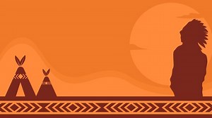 Animated Native American Day Background. Suitable to use on Native American Day Event on United States of America.