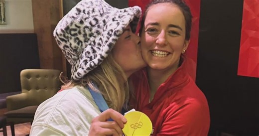 Mathilde Gremaud retains Olympic title and gets kiss from girlfriend - Outsports