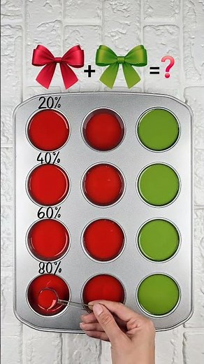 Red & Olive Green Color Mix Palette | 4 Beautiful Gradient Shades #colormixing #colorconcept #asmr