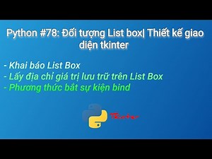 Python #78: List box object| tkinter interface design