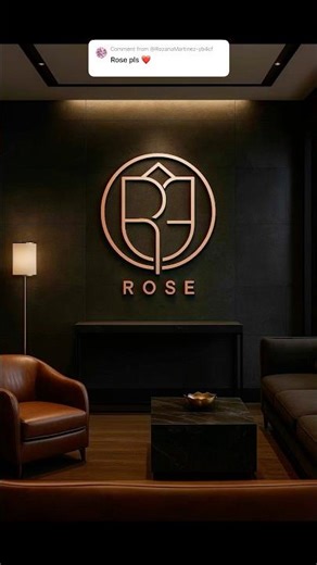 ROSE | Minimal logo with a floral vibe🌹Comment your name💖#logo #nameart #procreate #logos #rose
