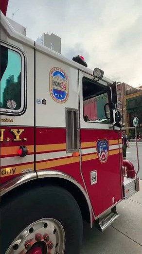 FDNY Engine 54 returning to its hall in Manhattan.