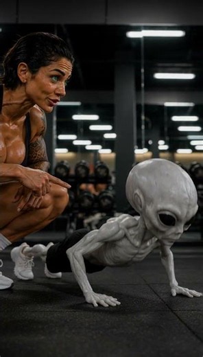 I taught an alien push-ups and this happened 👽💪 #Shorts