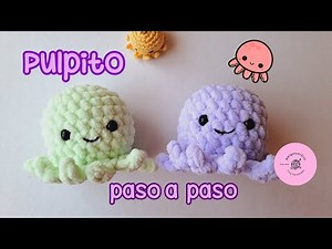 Pulpito tejido a crochet ( amigurumi, fácil y rápido )🐙
