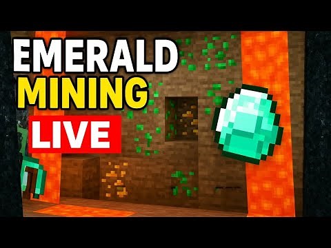 Emerald Mining LIVE 🔴 | Rarest Ore Hunt in Minecraft