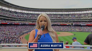 Audra Martin sings 'God Bless America' at Target Field! #MNTwins #MLB | FanDuel Sports Network North