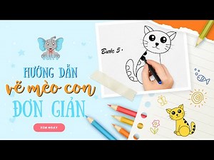 KIDS LEARN TO DRAW - SIMPLE INSTRUCTIONS FOR DRAWING KITTENS-VoiTv ♥ Children's Channel ♥