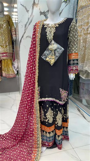 Chiffon Short Shirt with Sharara: Stylish Fashion Choice