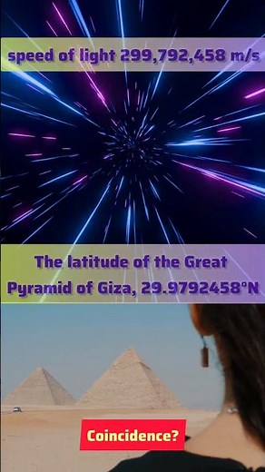 Great Pyramid of Giza and the speed of light. #space #science #mystery #timetravel #pyramids
