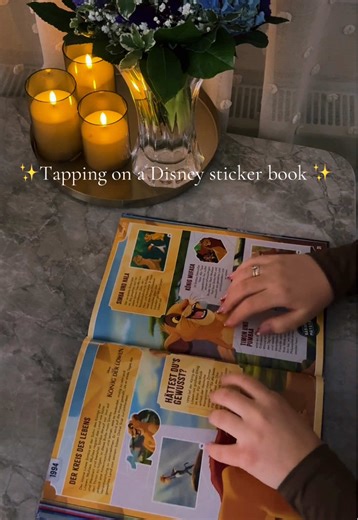 Relaxing Tingles from Tapping a Disney Sticker Book