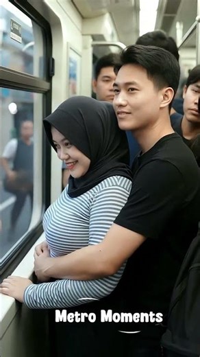 Woman Trapped in a Packed Commute | ASMR Close-Quarters Moment #romance #train #subway #foryou