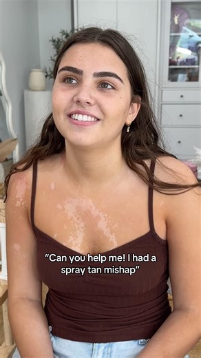 My prom client had a spray tan mishap! Thankfully I could fix it for her! #prom #spraytan