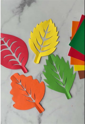 Easy Autumn Paper Leaf Craft for Kids