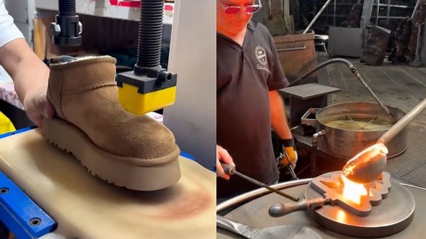 Skilled Workers Operating Cutting-Edge Machines with Precision