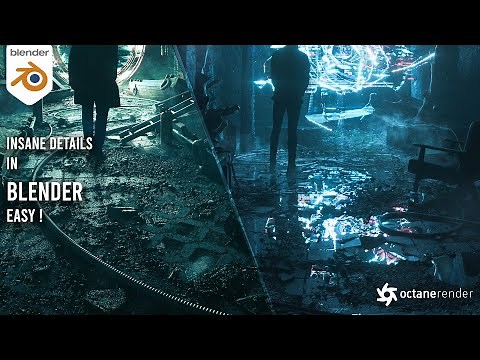 How I Make Detailed Ground Easily in Blender Octane | Blender Tutorial