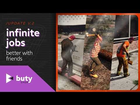 25x1 MULTIPLAYER JOBS + JOB CREATOR | Infinite Jobs | FIVEM BEST JOBS SYSTEM | GTA V