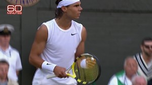 “I was sad and I was angry with myself. I wasn't able to endure mentally the pain, the suffer-ing, and the tension.” Rafael Nadal on the knee injury that hampered him in his 2007 Wimble-don Final loss to Roger Federer. https://cbsn.ws/3tSD5Zw | 60 Minutes