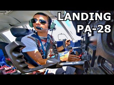 Piper PA-28 Cherokee | Smooth Cockpit Landing at LCA Intl | GoPro Cockpit View & ATC Comms