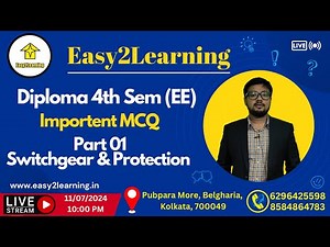 Diploma 4th Sem EE | Important MCQ Switchgear & Protection | By David Das/Easy2Learning