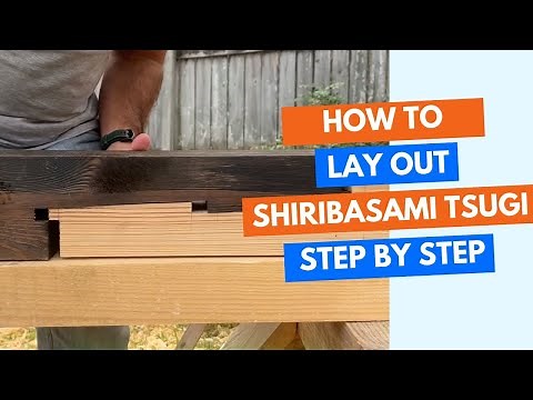 How to Lay Out a Shiribasami Tsugi Japanese Scarf Joint - Step by Step Real Time Layout