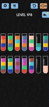 Water Color Sort Level 178 Walkthrough Solution iOS/Android