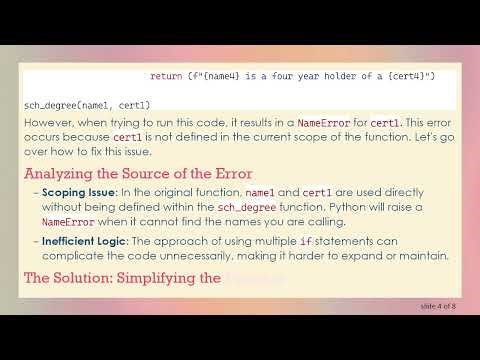 Understanding Why Your Python Code Isn't Working: A Simple Fix for NameError