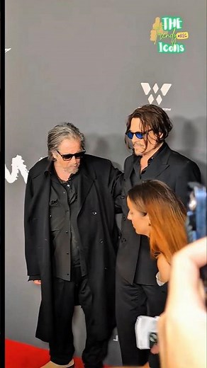 Al Pacino and Johnny Depp caught giving a classic reaction as she passes #alpacino #johnnydepp