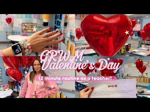 Valentine’s Day GRWM for 2nd Grade Makeup Routine!!💘✨👩🏽‍🏫✏️