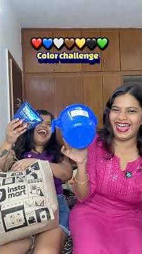 Colour challenge🌈‼️What's all this 🤣⁉️sisters gifting funny😹 ‼️ #viral #challenge #minivlog