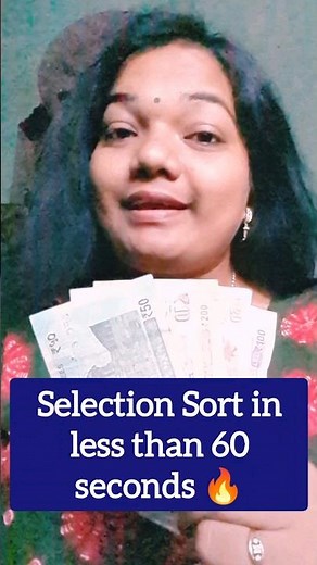 Selection Sort in Data Structure in Hindi #shortsfeed #selectionsort #datastructureinhindi #sorting