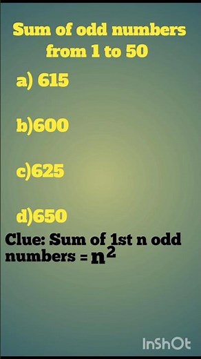 🧑‍🎓Sum of odd numbers 1-50