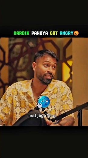 Hardik Pandya Got Angry😡 | Hardik X Viraj . #shorts #hardikpandya #edit #ad #explore #fyp #trending