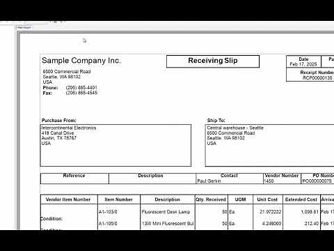 Sage 300 Purchase Order Module: Common Transactions
