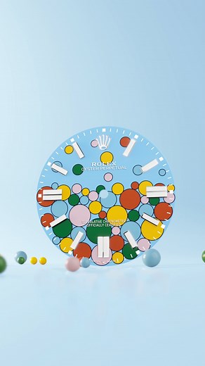 ROLEX on Instagram: "Vibrant, upbeat, effervescent. The Oyster Perpetual with a Celebration motif dial features coloured bubbles of varying sizes for a fresh and contemporary appeal. #Rolex #OysterPerpetual #Perpetual"